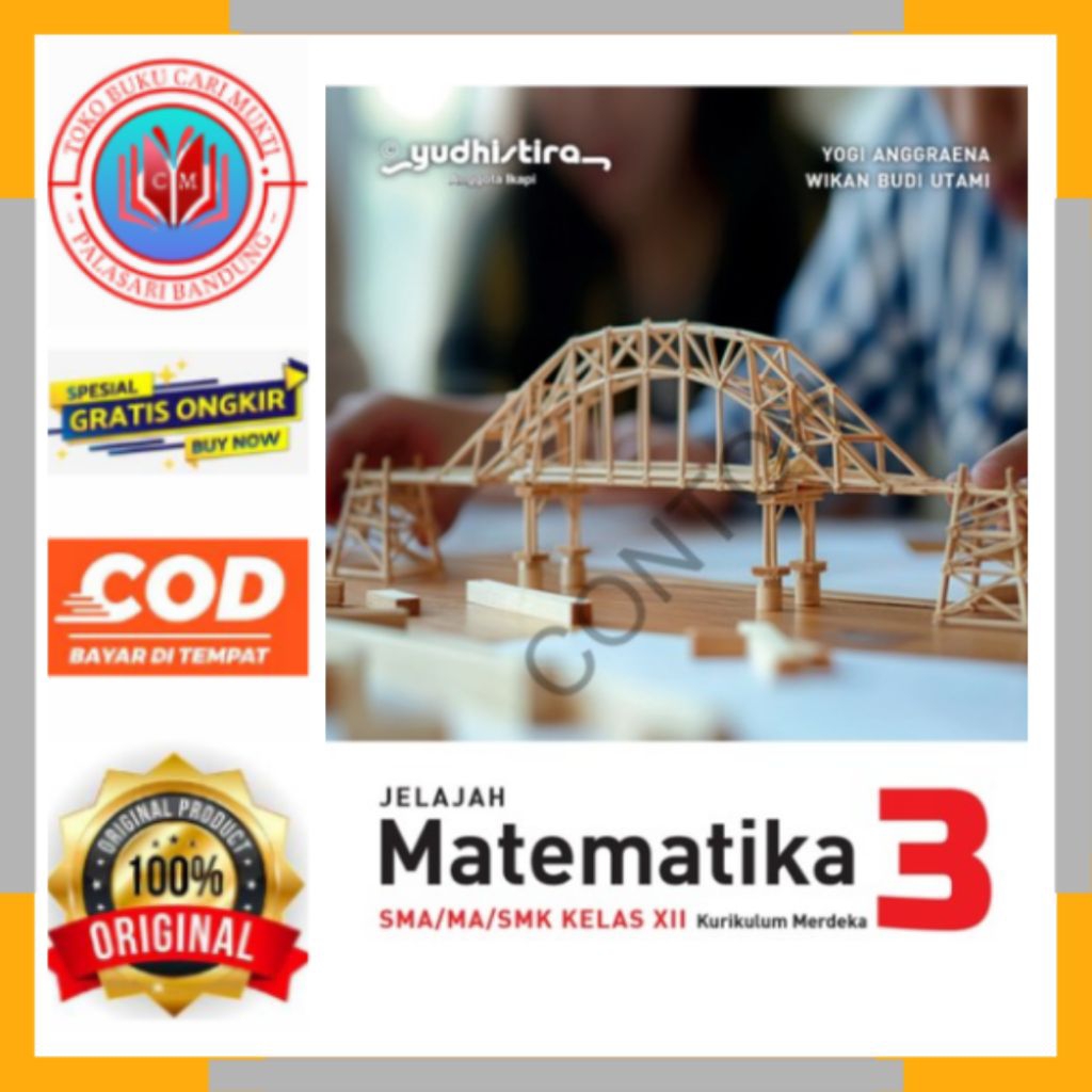 BUKU JELAJAH MATEMATIKA UNTUK SMA/MA/SMK KELAS 12 KURIKULUM MERDEKA PENERBIT YUDHISTIRA BEKAS ORIGIN