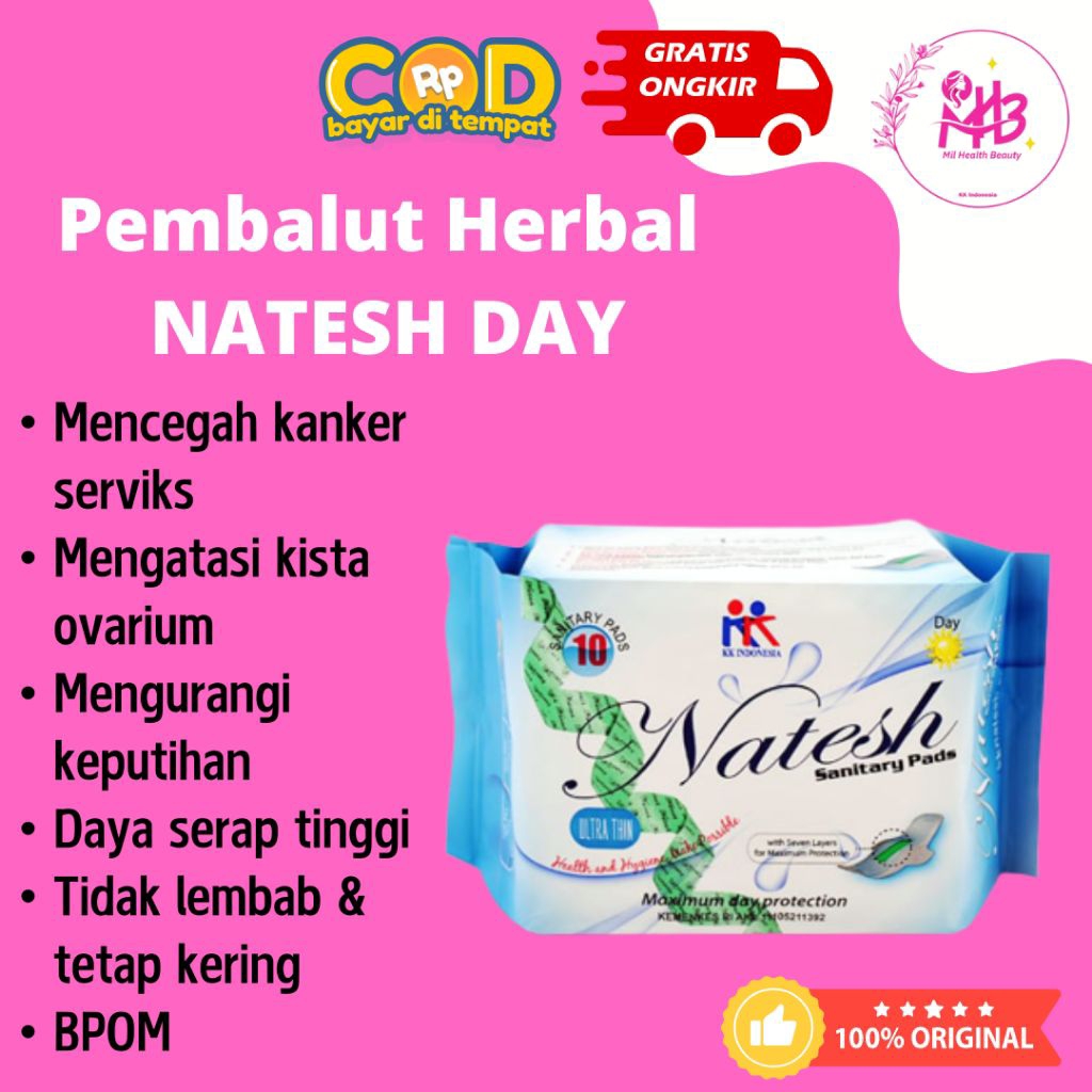 Natesh Pembalut Natesh Day Original KK Indonesia