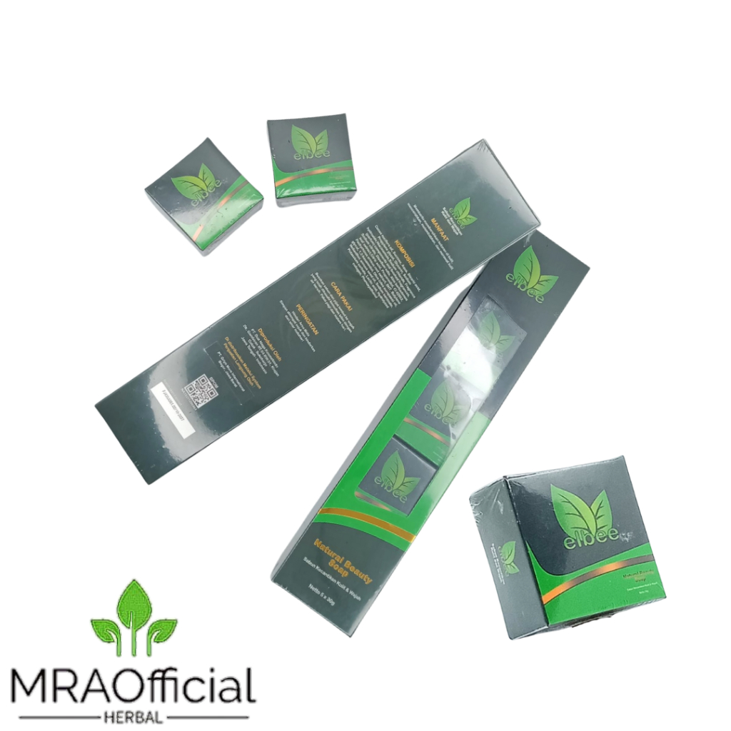 Elbee Beauty Soap Natural 5 Pcs | Sabun Kecantikan Elbee Glow