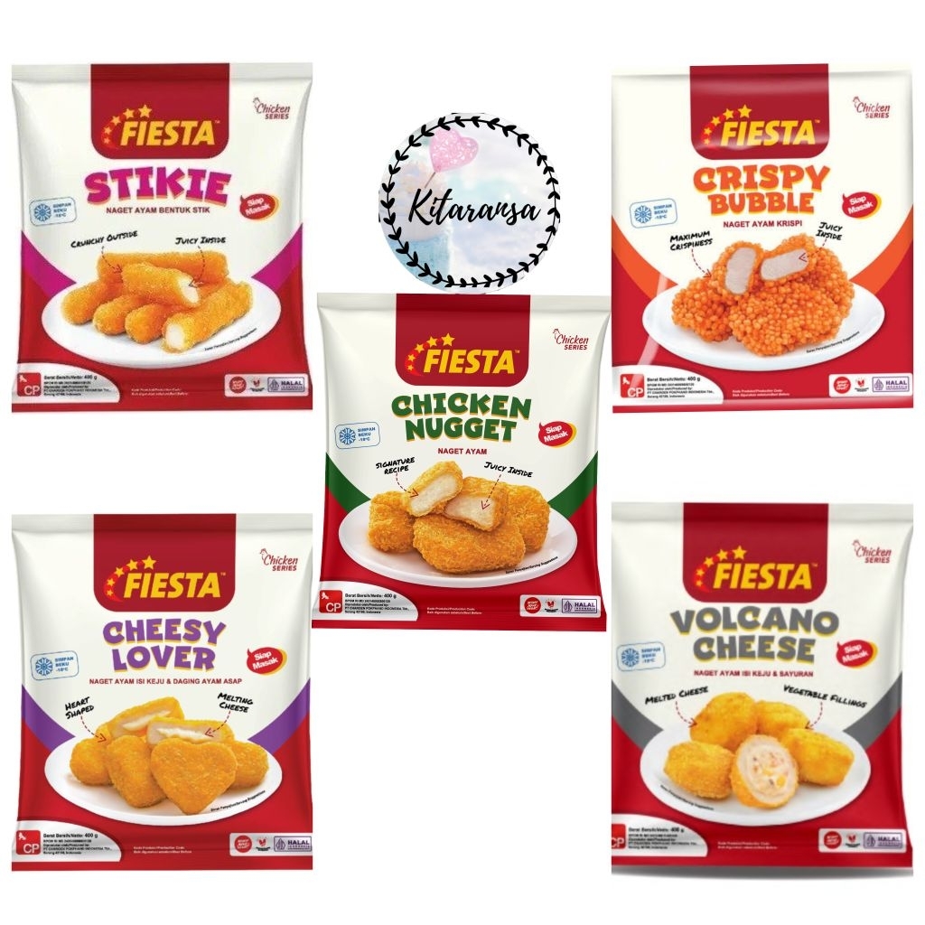 Chicken Nugget Fiesta/Stik Chicken Nugget Fiesta/Nugget/Fiesta 400gr/Stick Chicken Nugget/Crispy Nug