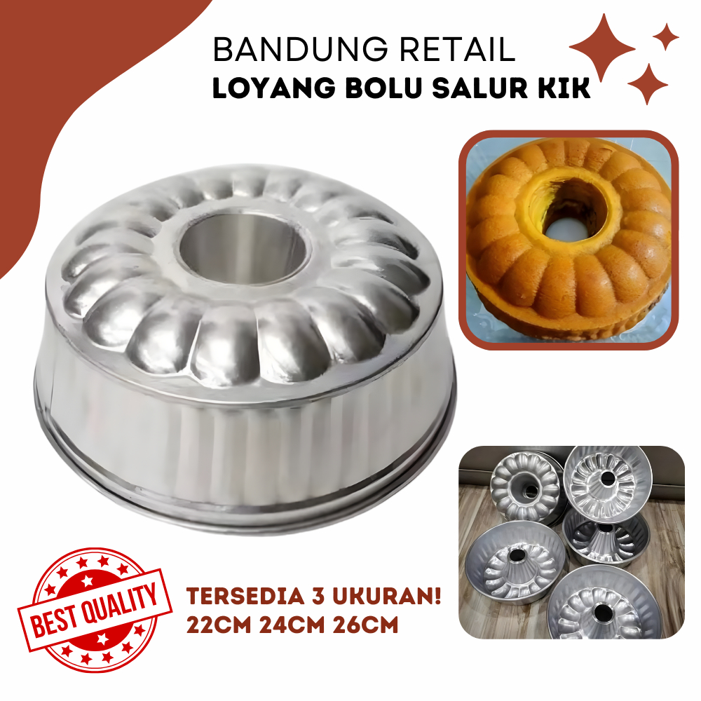 Loyang Alumunium Loyang Bolu SALUR Bolong Tengah Loyang Bergelombang Bolu Panggang BISA GOSEND