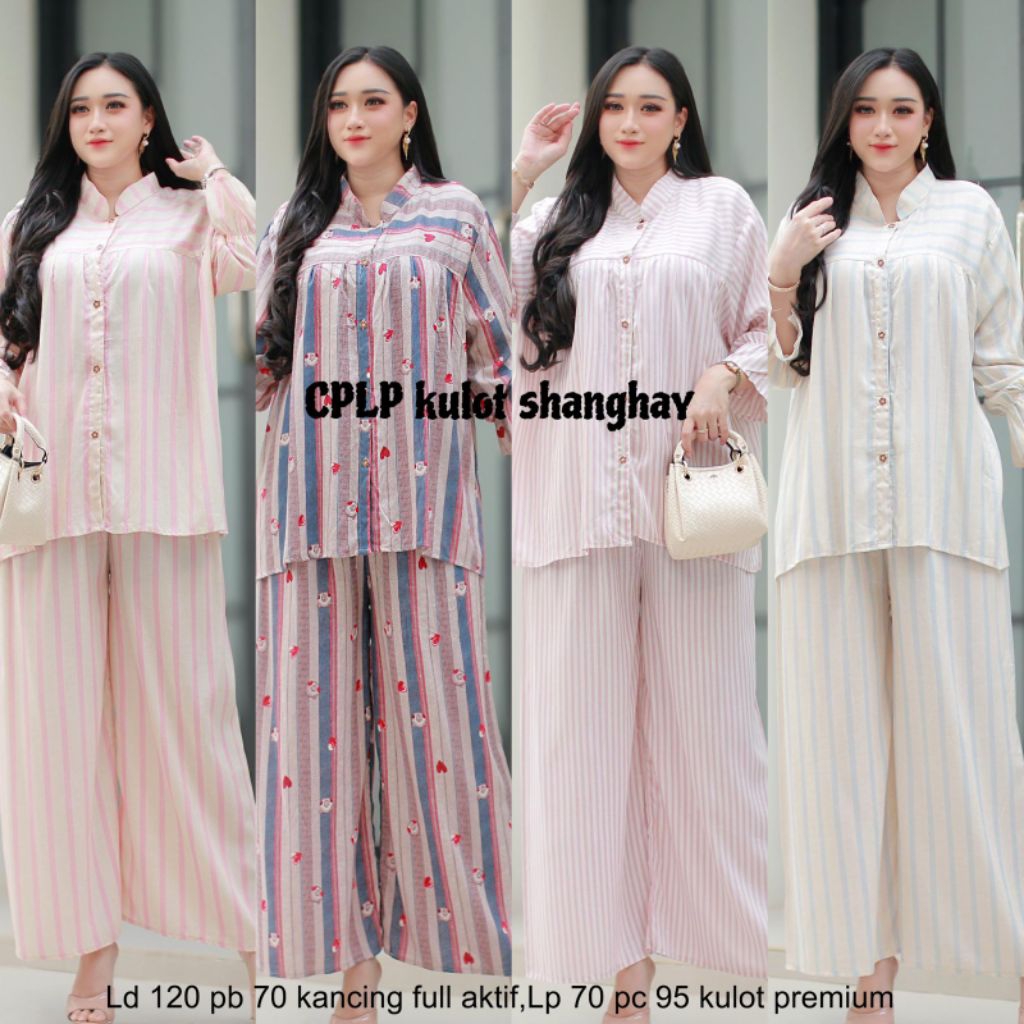 Setelan Celana Kulot | Celana Baju| one set kekinian