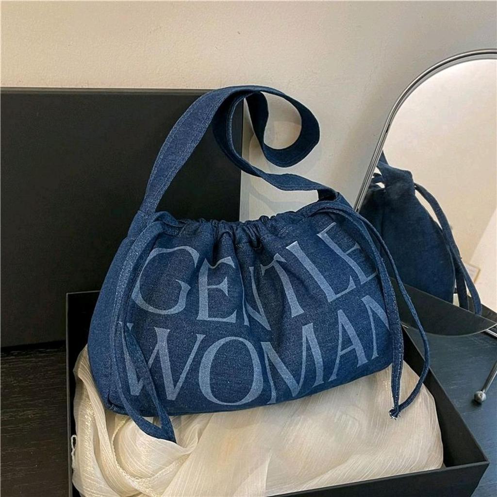 [READY] Tas Selempang Puffer Dumpling Empuk Denim - Shoulder Bag Aesthetic