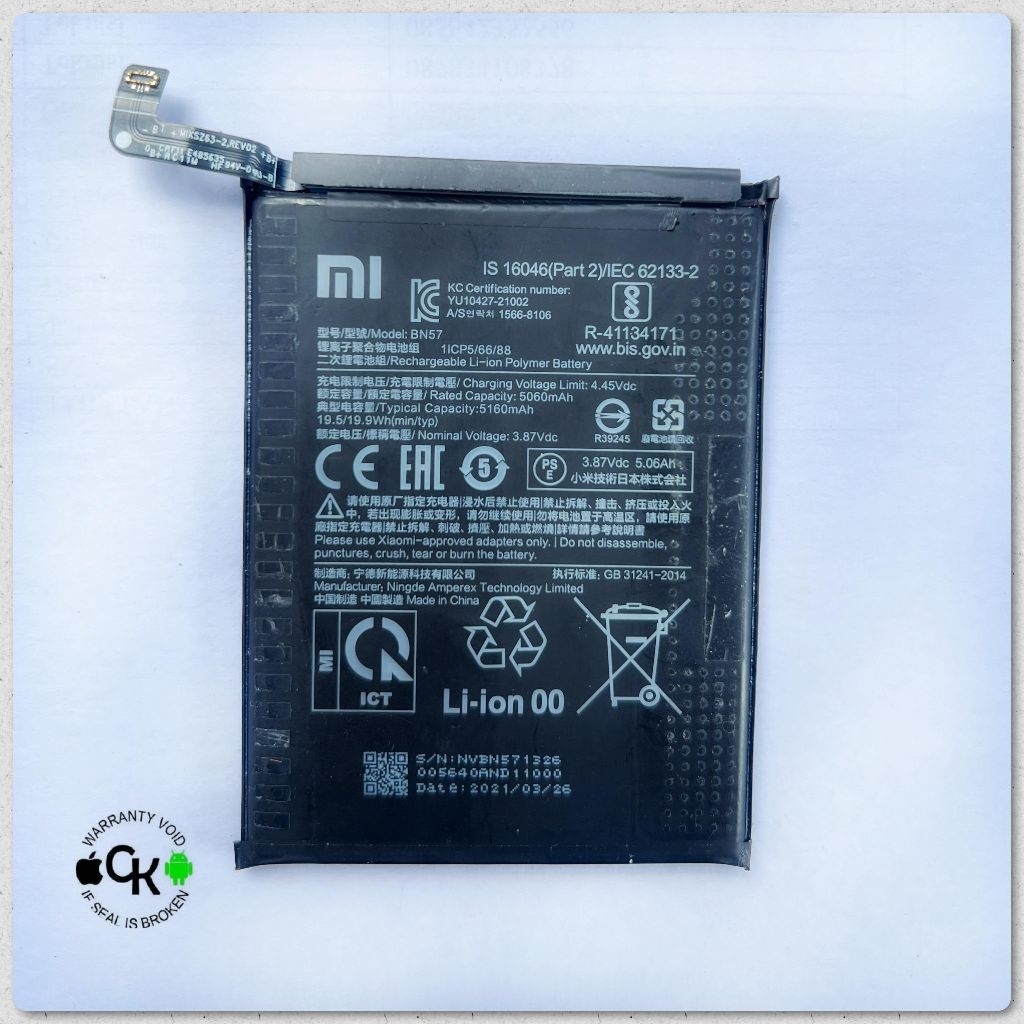 Baterai BN57 Poco X3 Pro / NFC Original Copotan Awet