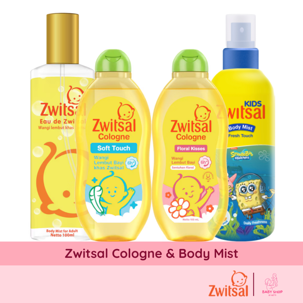 Zwitsal Baby Cologne & Body Mist - Parfum Bayi Floral Kisses Soft Touch / Eau De Zwitsal / Kids Mist