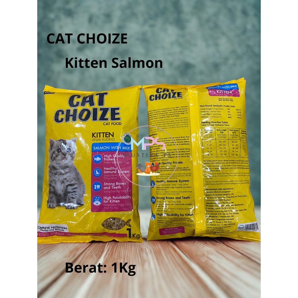 CAT CHOIZE KITTEN SALMON 1KG (KUNING)