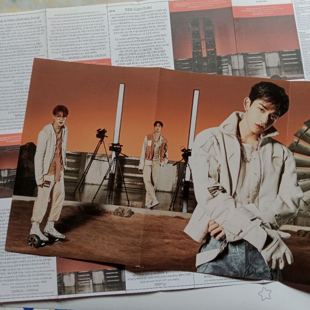 - [OFFICIAL] poster lyrics + folded poster nct 2020 the 2nd Album Resonance pt.1 unit mark renjun ya