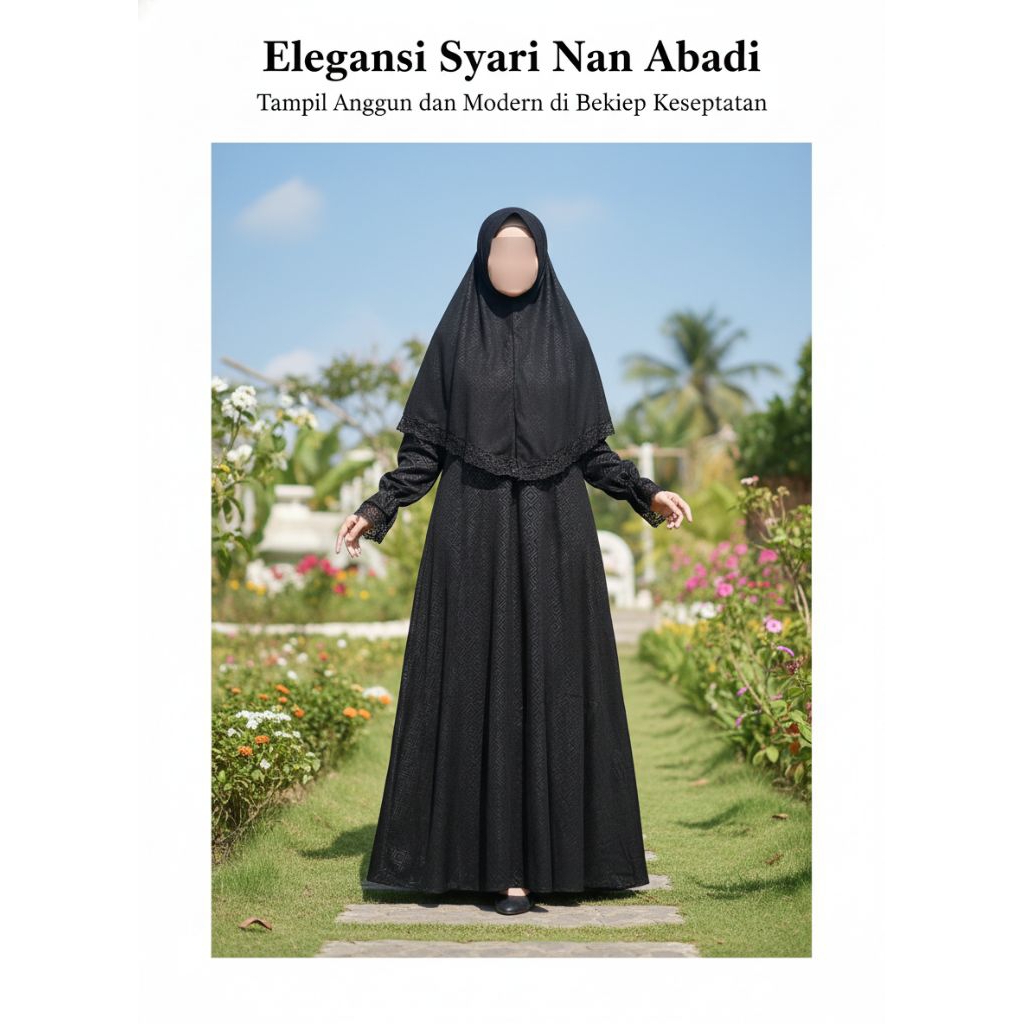 Gamis Emboss Premium Gamis Hitam