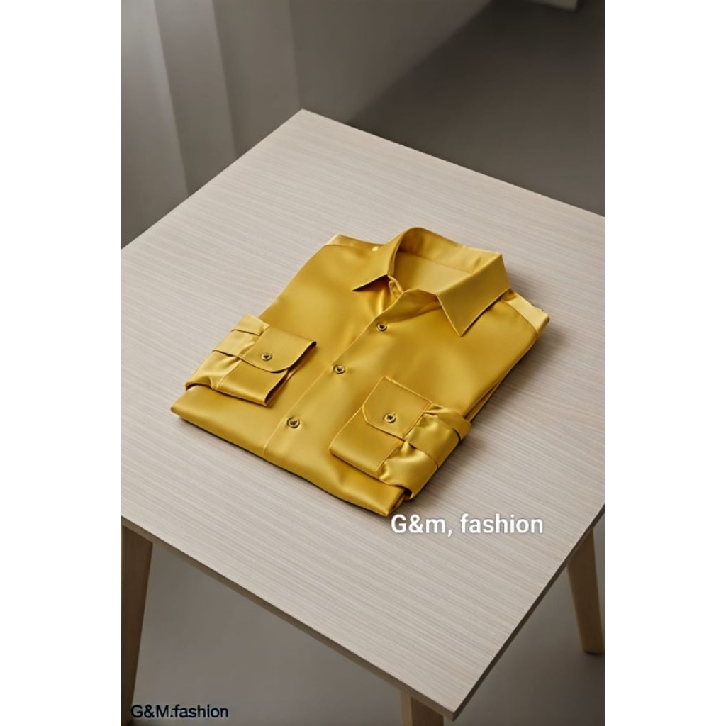 Kemeja pria satin kondangan lamaran wisuda,dan seragam keluarga