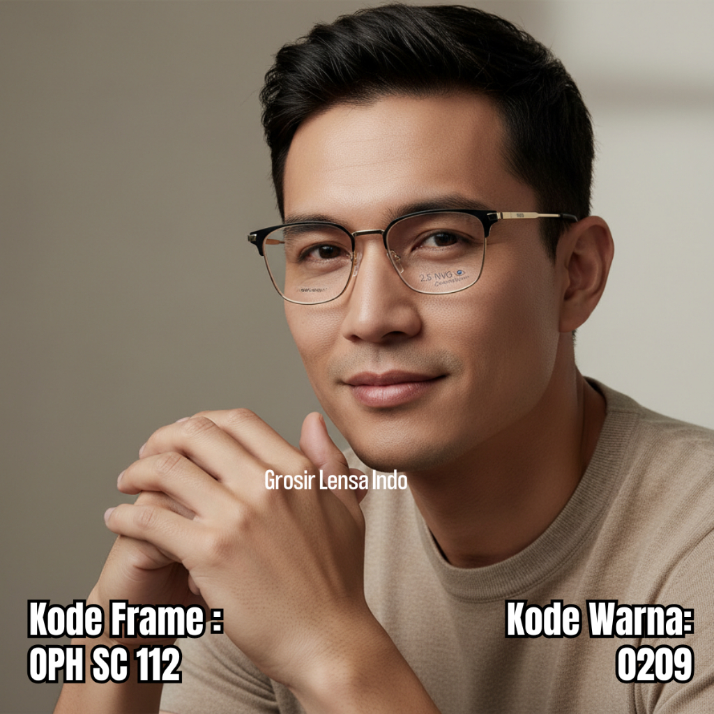 FRAME KACAMATA PRIA DAN WANITA ORIGINAL NVG OPH SC 112 LEBAR FRAME 136