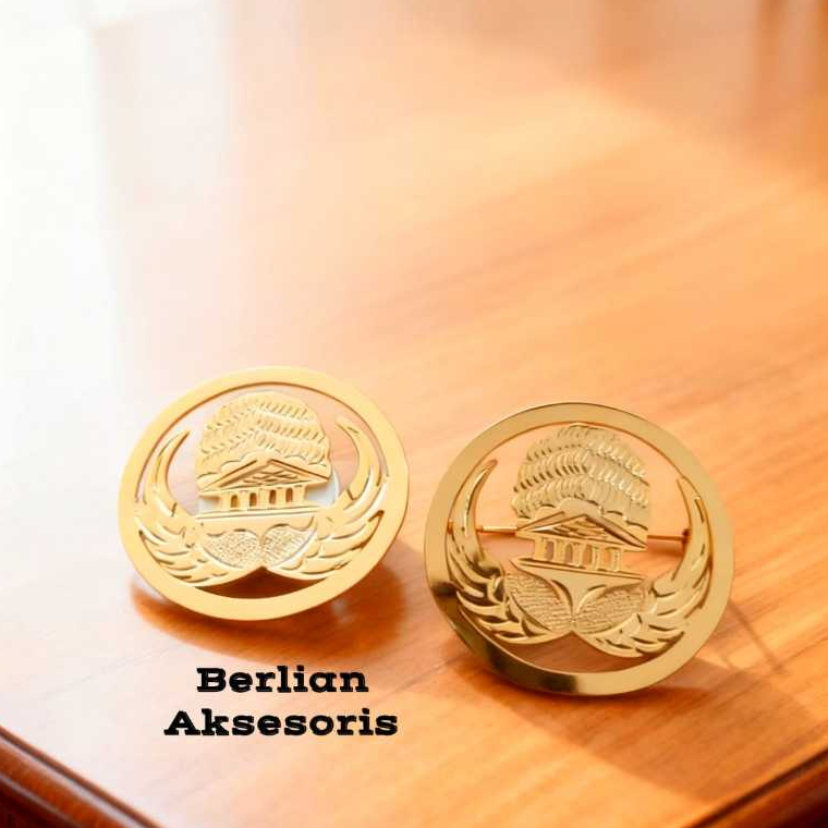 Pin Korpri PREMIUM Anti Karat Lapis Emas (( Magnet / Peniti )) Dua Model