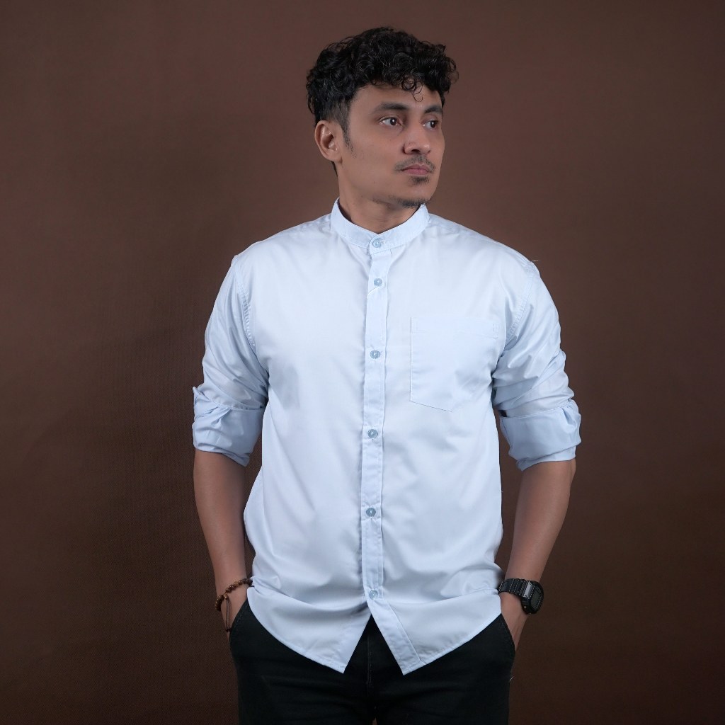 Baju Koko Pria ZAWEEYA Koko Ajmal Series Model Sulaiman Polos Warna