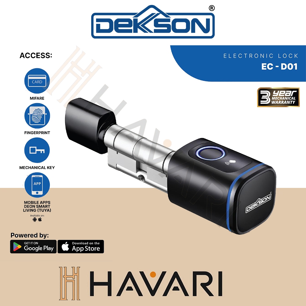 DEKKSON Electronic Cylinder Silinder Kunci Pintu Digital ED D01