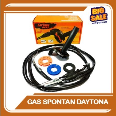 Gas Spontan Universal Daytona Original Daytona 2 Kabel & 1 Kabel Almunium Dengan Finishing Powder Co