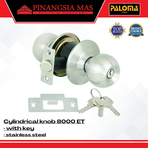 PALOMA Kunci Pintu kamar mandi PVC Knob Kunci CKP 312 8000 ET Stainless Steel