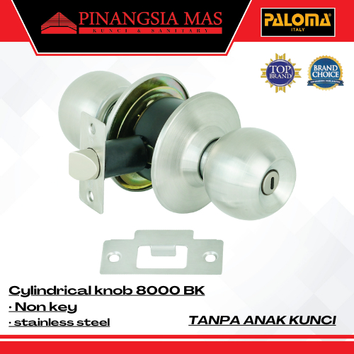 PALOMA Kunci Pintu kamar mandi PVC Knob Kunci CKP 302 8000 BK Stainless Stee