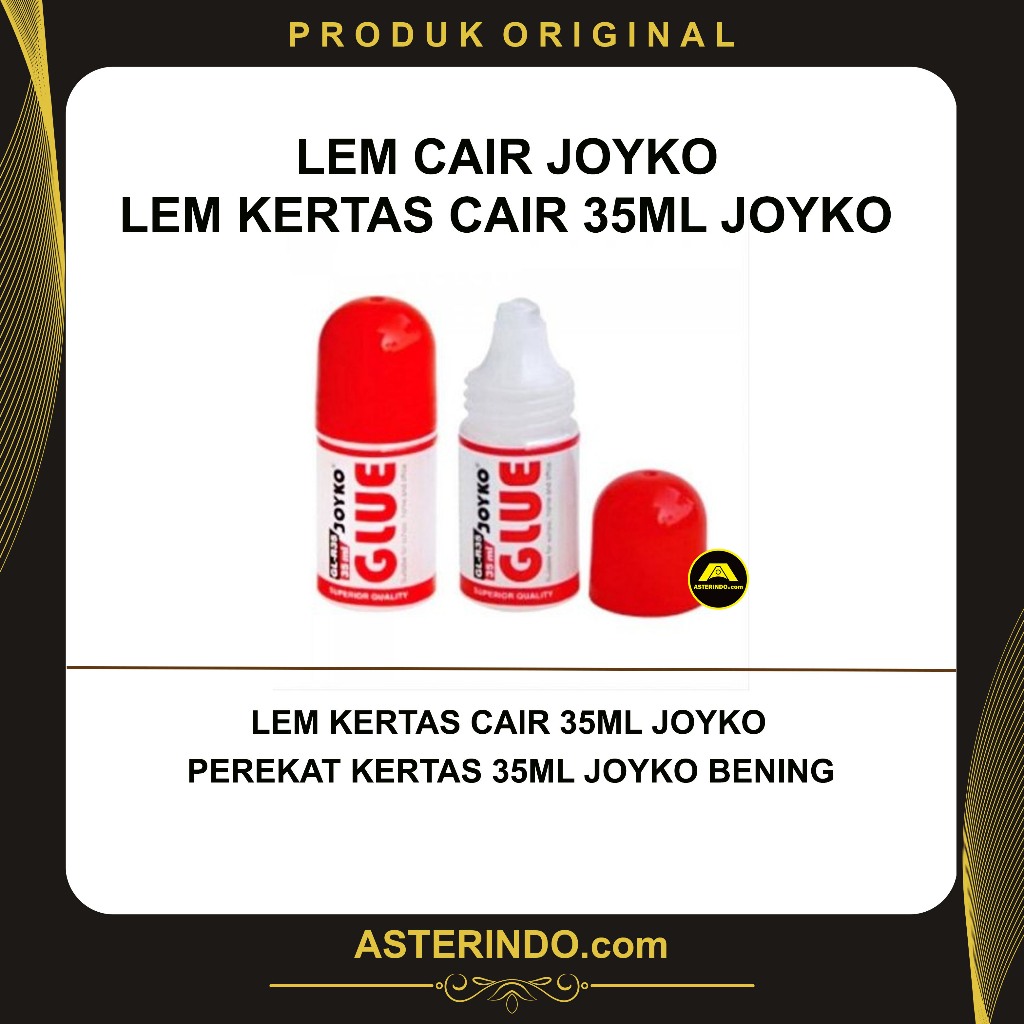 Lem Cair Joyko Perekat kertas 35ml Bening