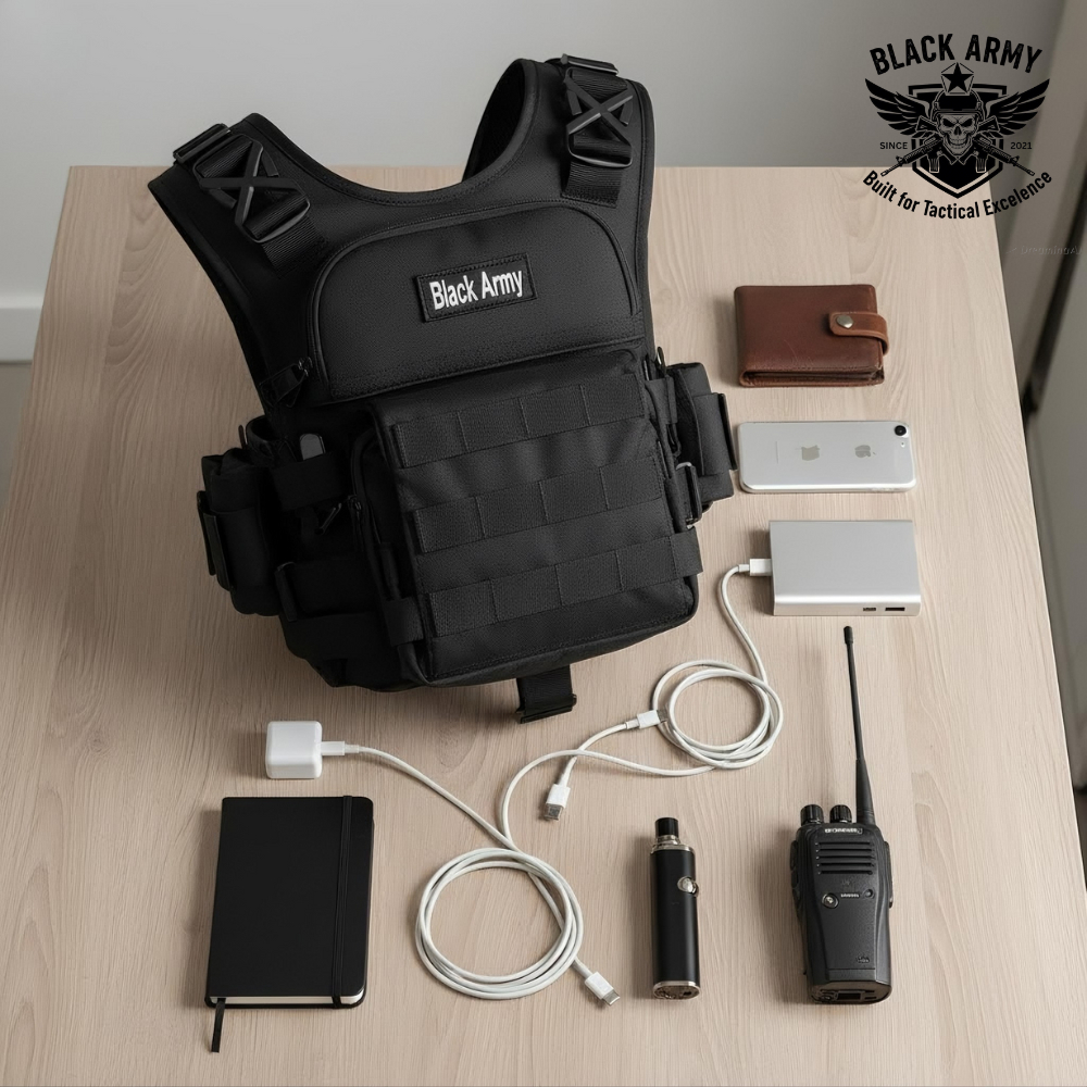 Chest Bag Pria Black Army Original B-013 Janus Tas Dada Tactical Premium Banyak Kantong Tas Pria Ker