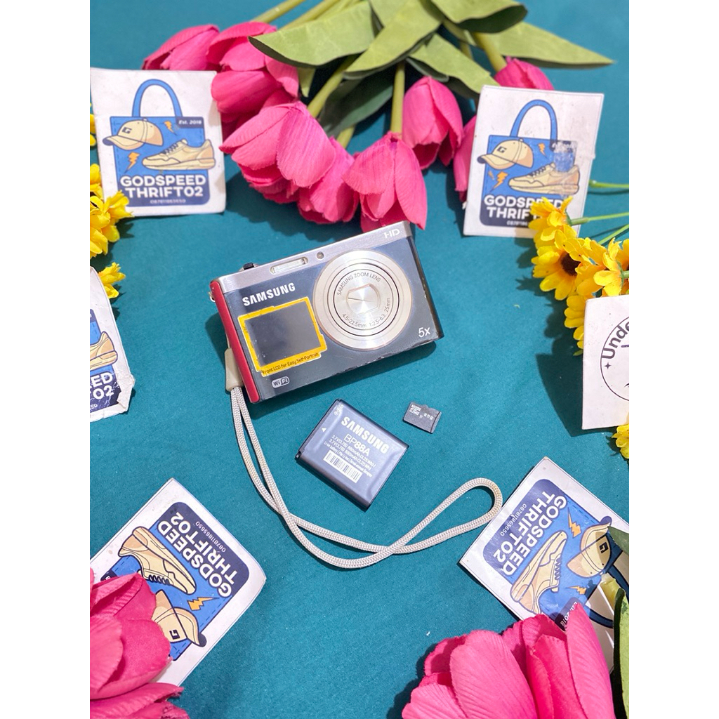 Camera Digital Samsung DV300F Dual Screen for selfie Grey Maroon series 16.1 MegaPixels 5x Optical Z