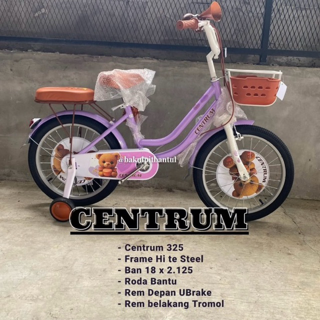 Sepeda anak cewek Mini ring 18 centrum 325 | Sepeda Anak roda 4 ukuran 18 inch