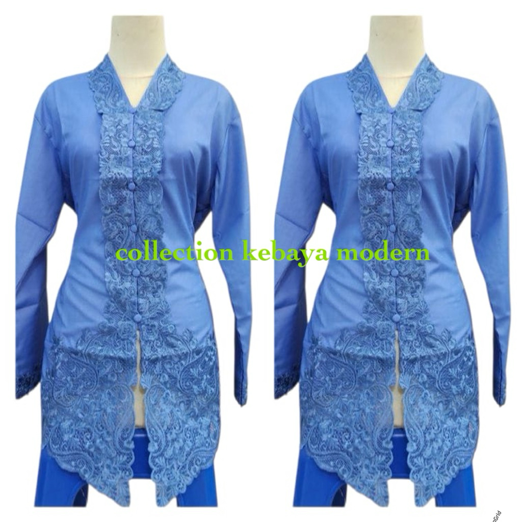 (ready LD 130) atasan kebaya encim katun bordir senada / kebaya wanita modern / kebaya encim toyobo 