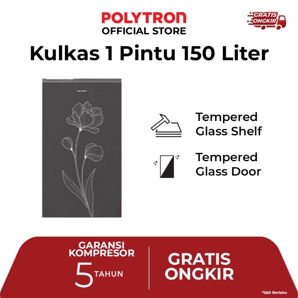 KULKAS POLYTRON 1 PINTU PRB 157 150L//Kulkas Polytron PRB 157 PR/LB// Polytron 157 150L // Polytron 