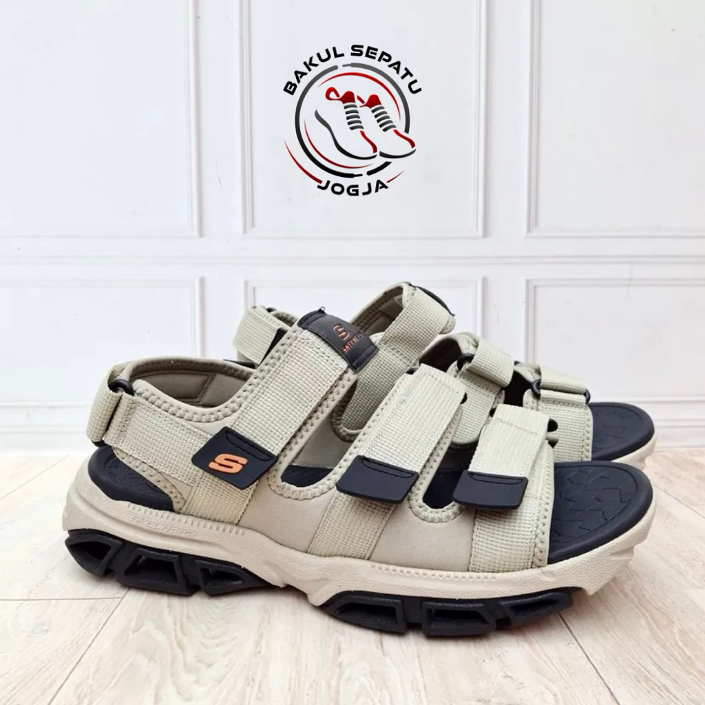 Sandal Pria SKETCHERS Atlan (Size 45) Sandal Sepatu Casual Sport Sekolah Dewasa