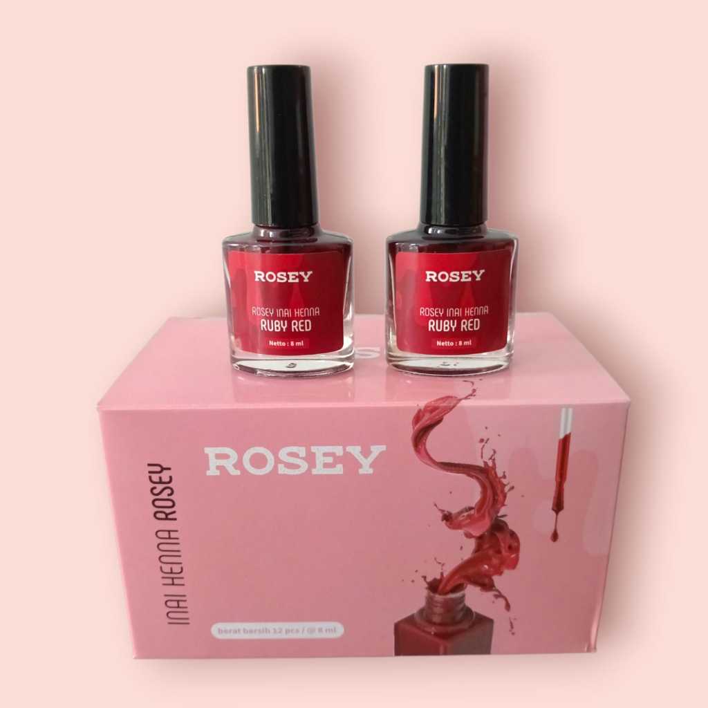 12PCS AL LATIF ROSEY NAIL POLISH HENNA 8GR