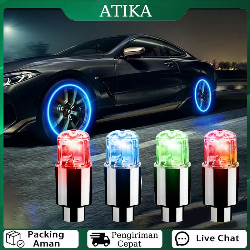 2PCS Lampu Tutup Pentil LED Ban Mobil/Motor Neon Keren,LED Lampu Tutup Pentil Ban Waterproof