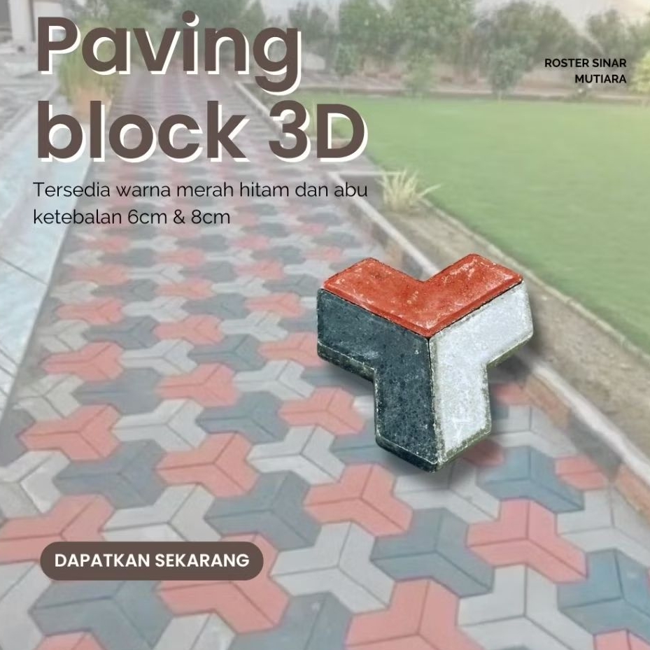PAVING BLOCK/COUNBLOCK 3D pola V kualitas press hidraulik K300
