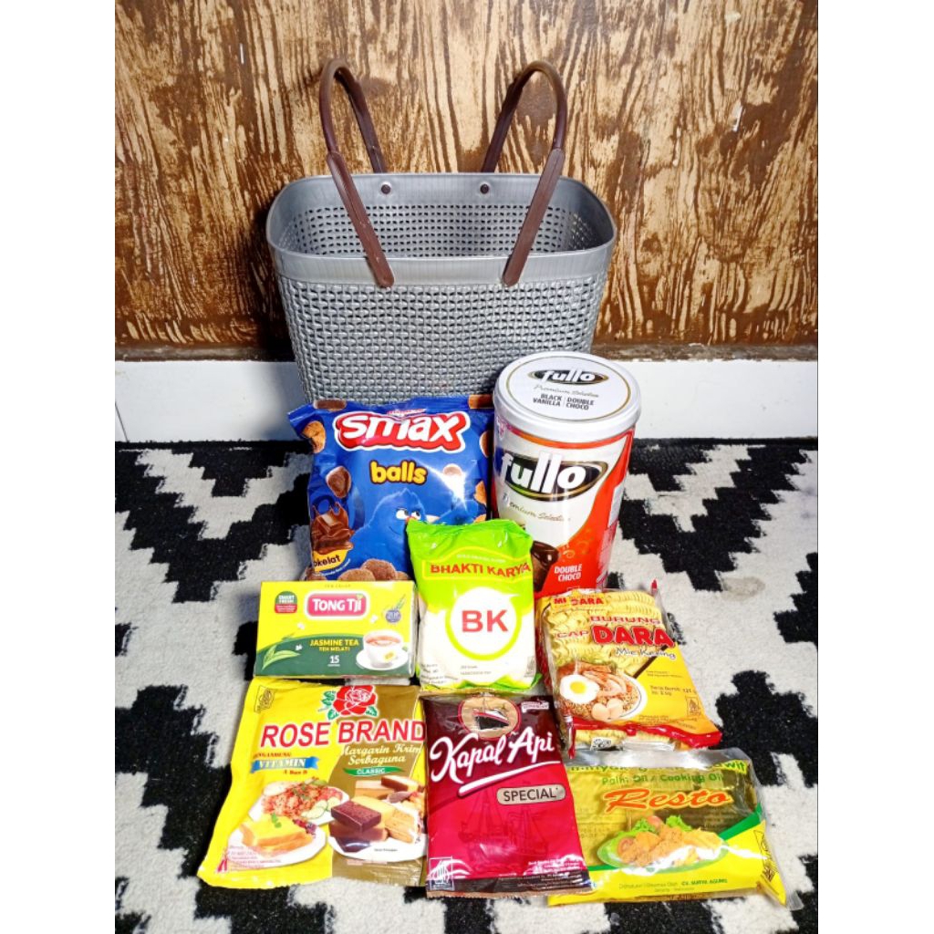 PARCEL SEMBAKO KERANJANG TANPA TUTUP / PAKET SEMBAKO / PAKET HARI RAYA / SOUVENIR LEBARAN / HAMPERS 