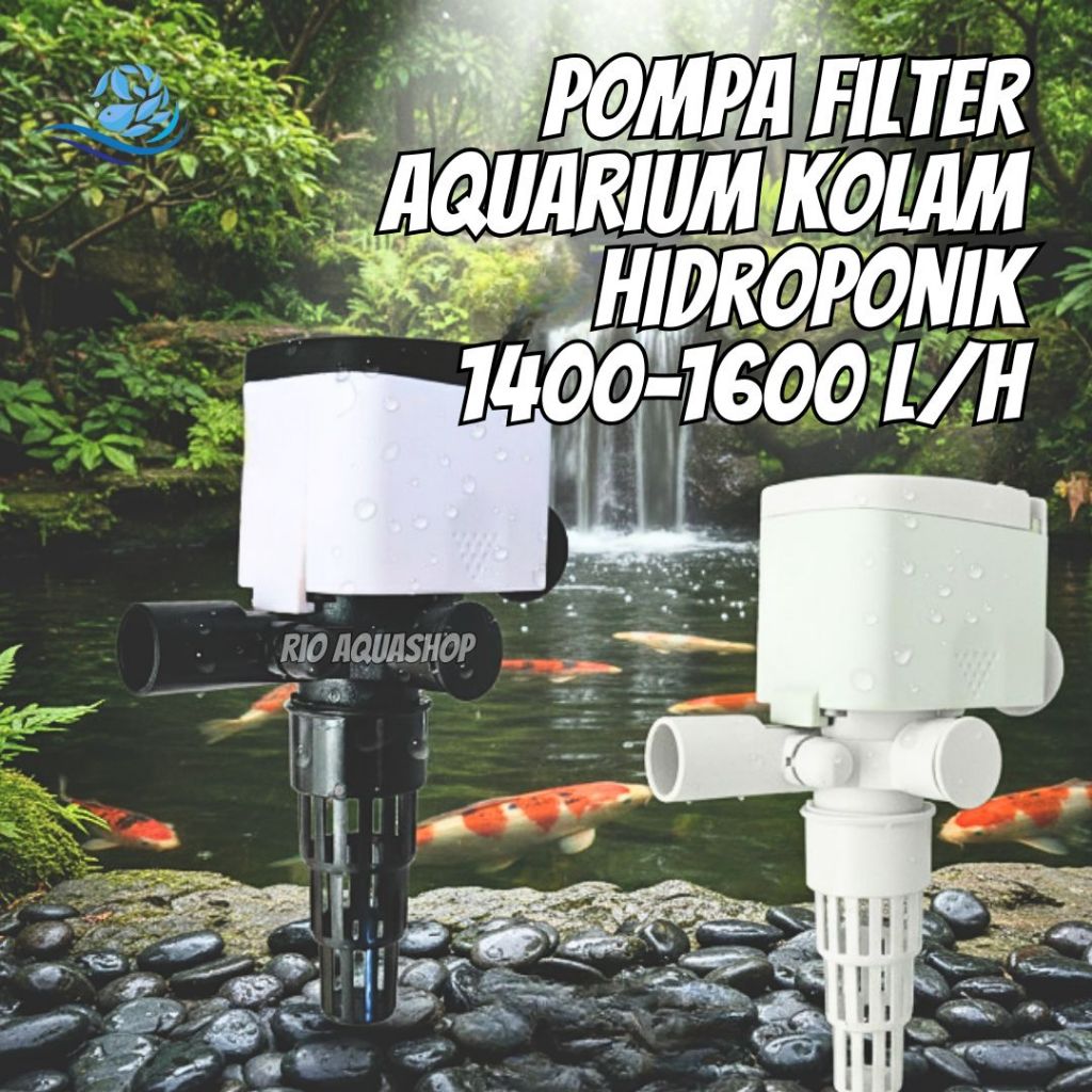 Pompa Air Low Watt 1600A 1600B Aquarium Kolam Hidroponik 1400-1600 L/H High Quality Hemat Listrik