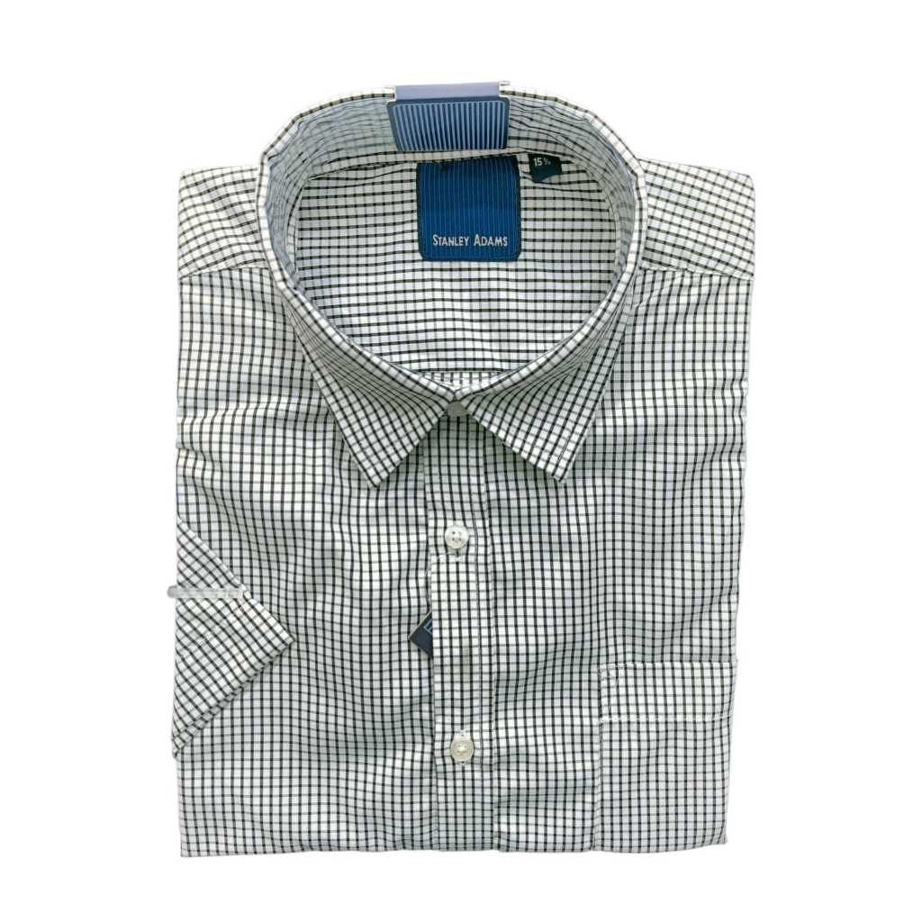 Kemeja Pria Stanley Adam Original Lengan Pendek Formal Kerja  Kantor