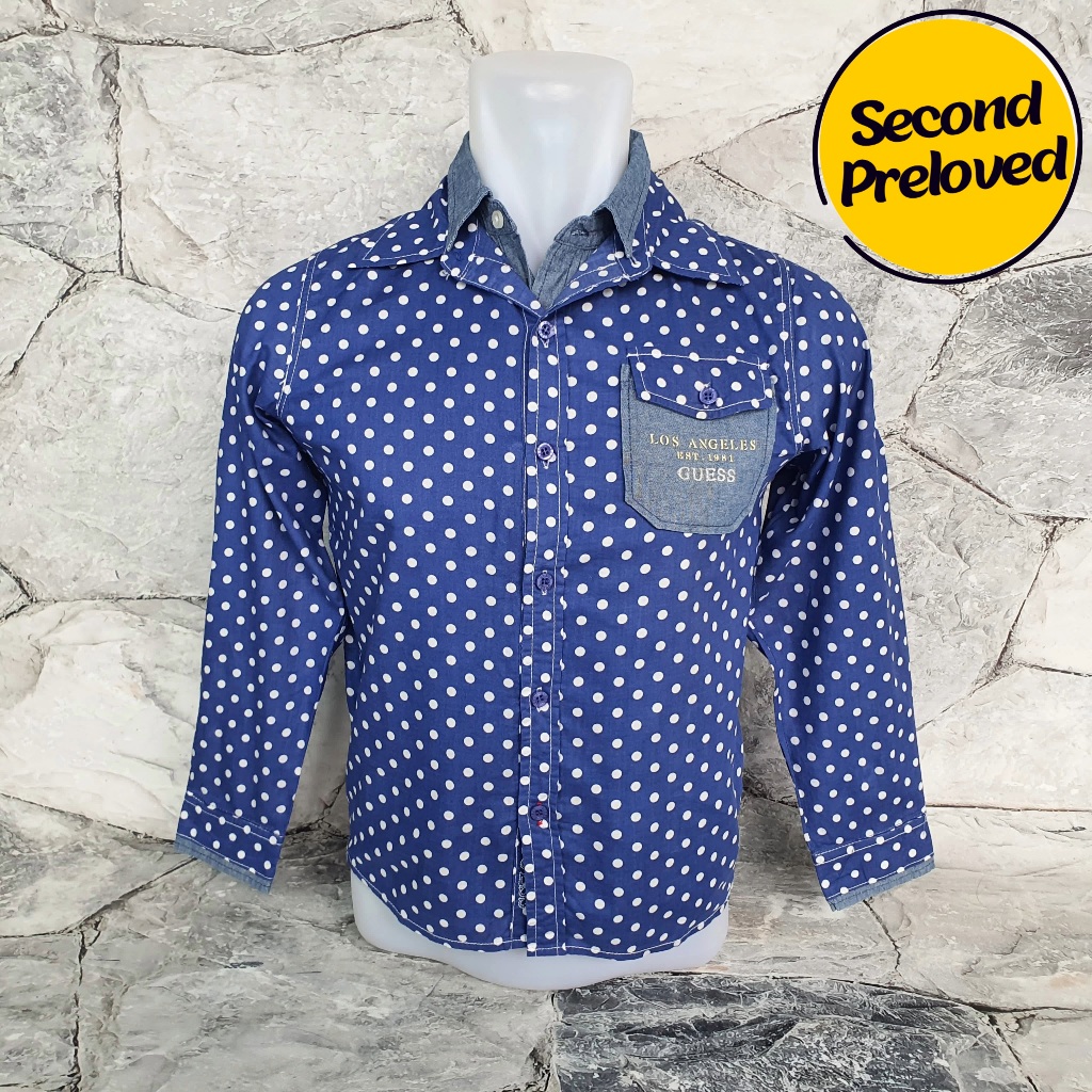 Baju Kemeja Wanita / Anak GUESS - Size M / LD 46 cm - Original - Used