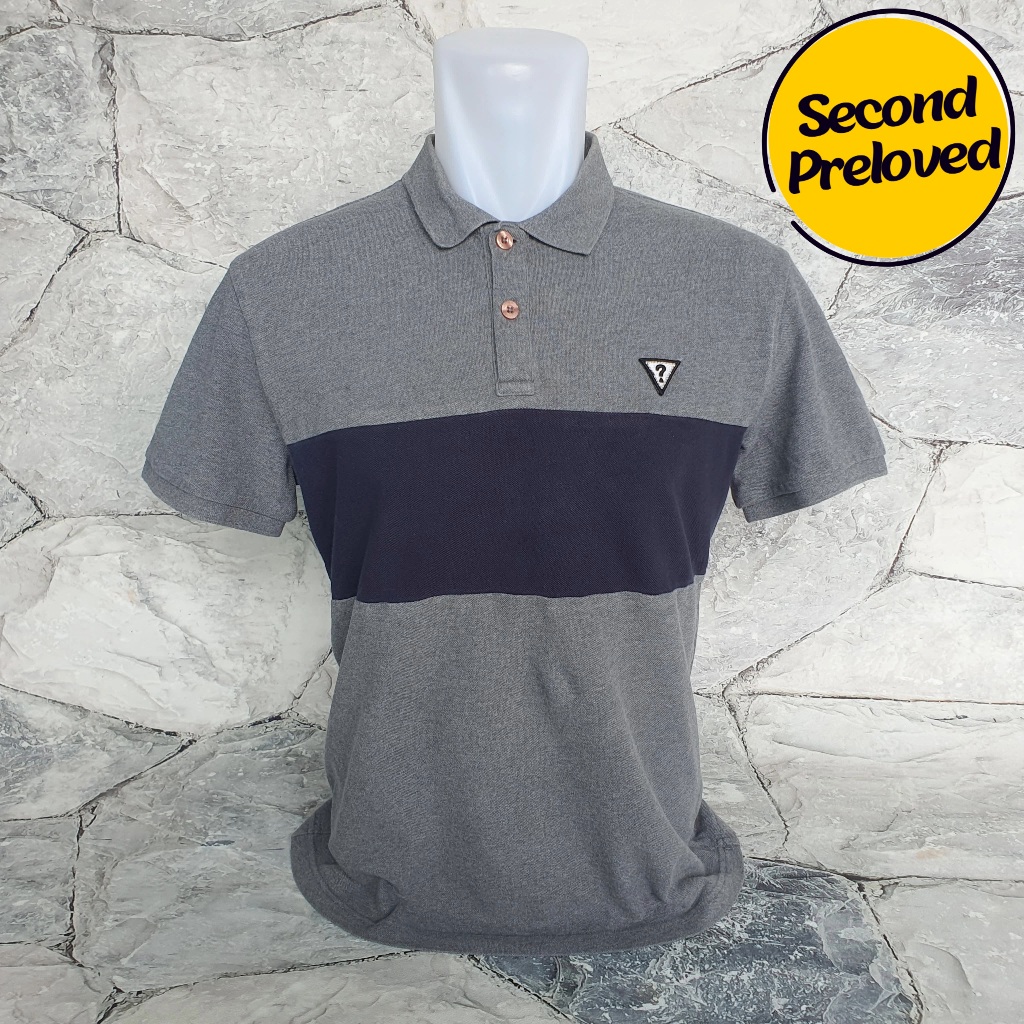 Baju Kaos Polo GUESS - Size S / LD 50 cm - Original - Used