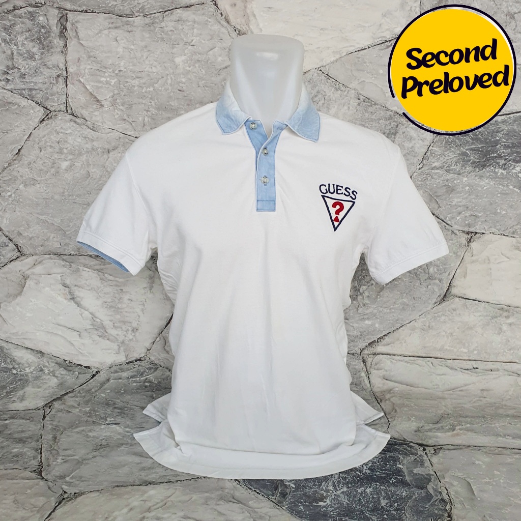 Baju Kaos Polo GUESS - Size S / LD 50 cm - Original - Used