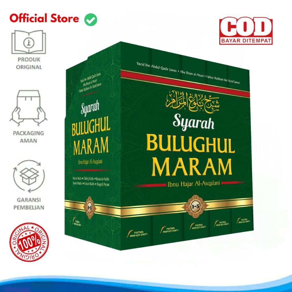 Ori Satu Set Lengkap Buku Syarah Bulughul Maram Terjemah Terjemahan Kitab Buluhul Marom Jilid 1 2 3 