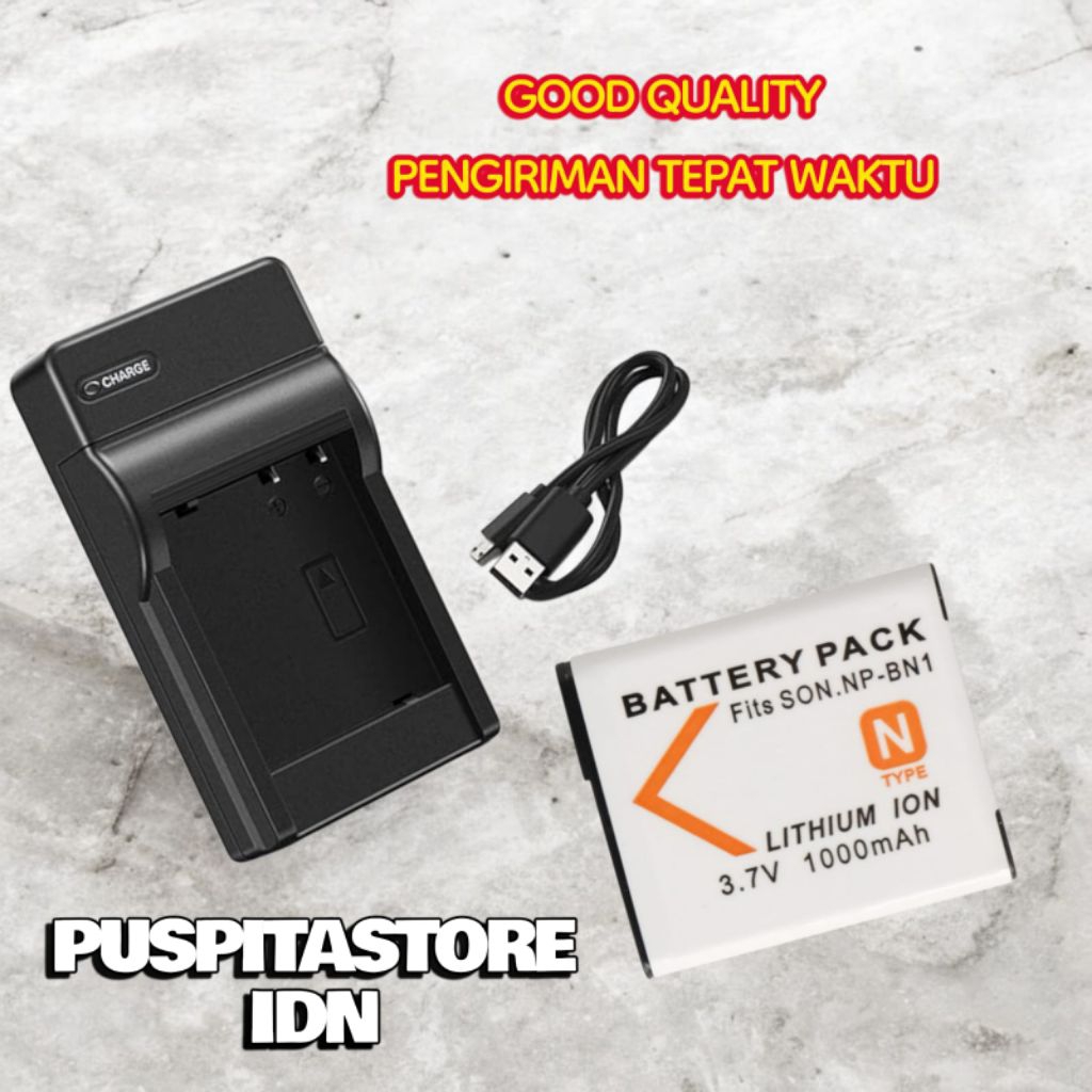 Baterai & Charger Sony Cybershot DSC NP-BN NP-BN1 NP BN - Batre Casan