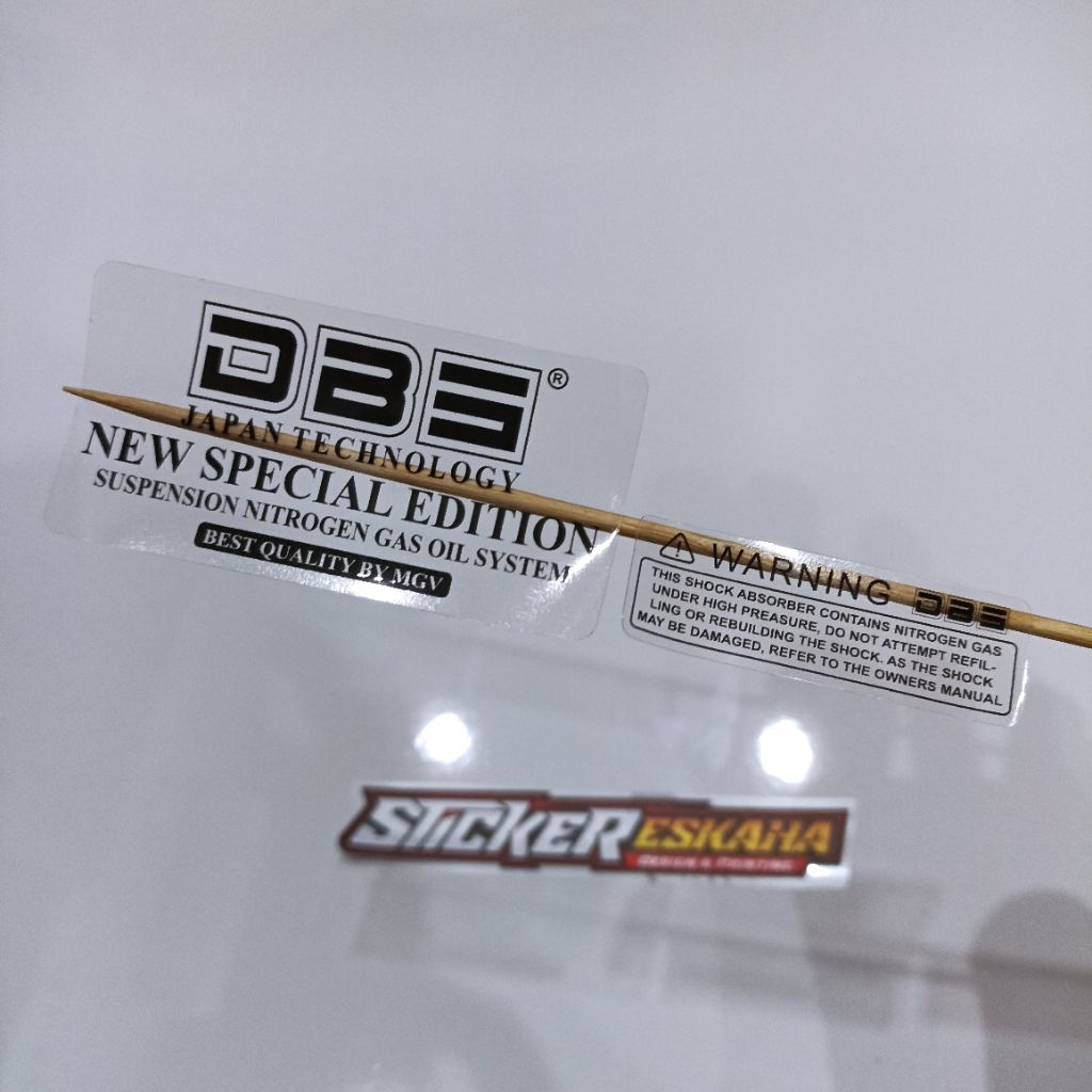 Sticker Shock DBS Tabung Stiker Skok DBS Transparan