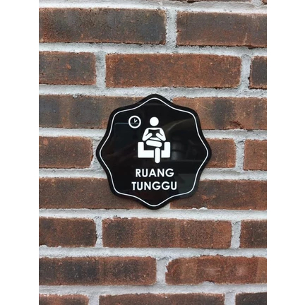signage akrilik / ruang tunggu