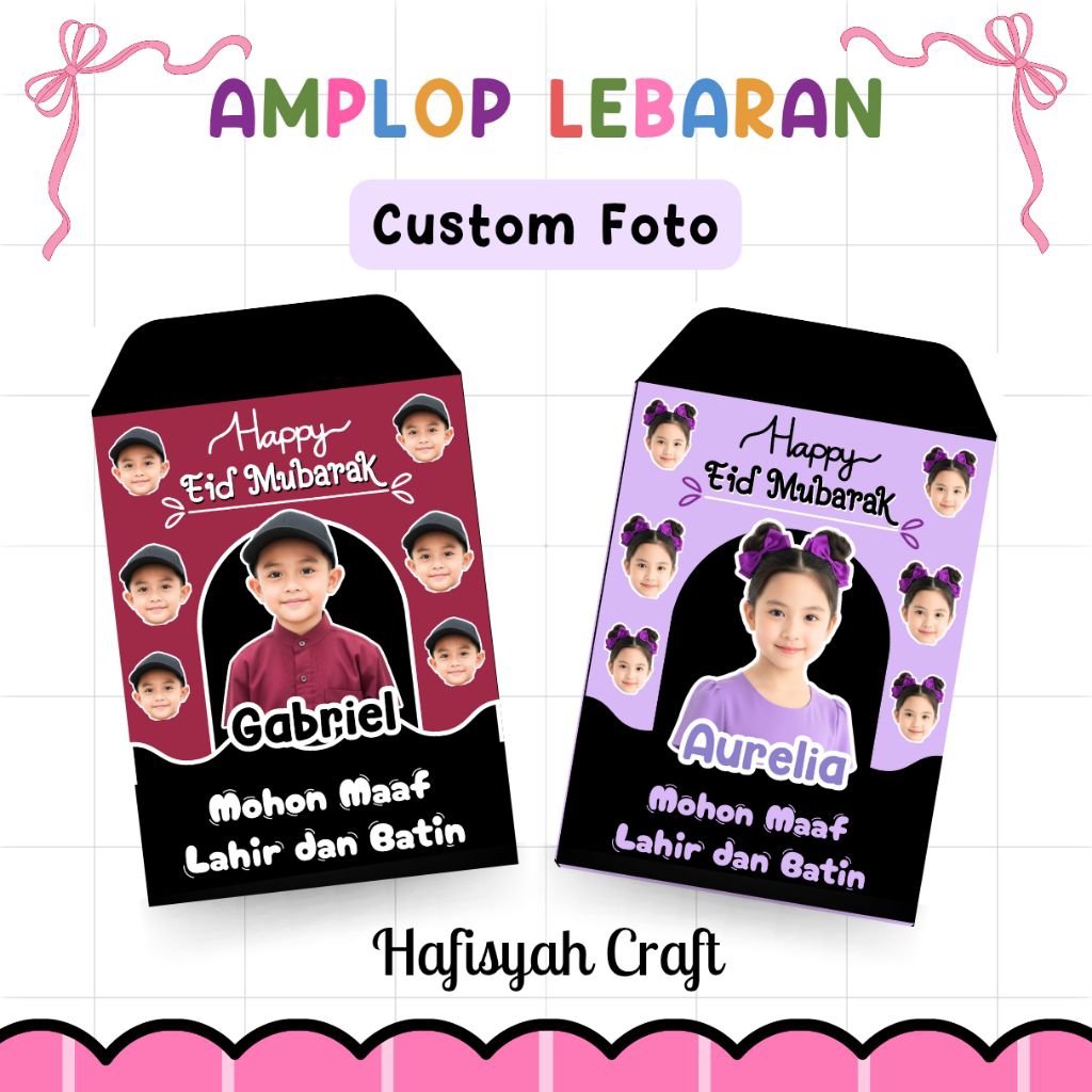 AMPLOP LEBARAN MINI CUSTOM FOTO | AMPLOP LEBARAN PAKAI FOTO
