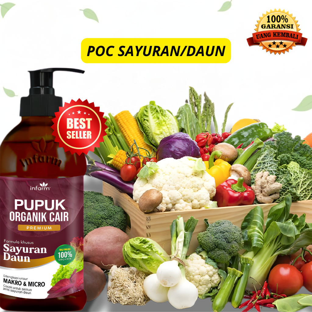 INFARM - Pupuk Organik Cair Tanaman Daun / Sayur 500mL POC Kompos Penyubur Sayuran Melebatkan Daun