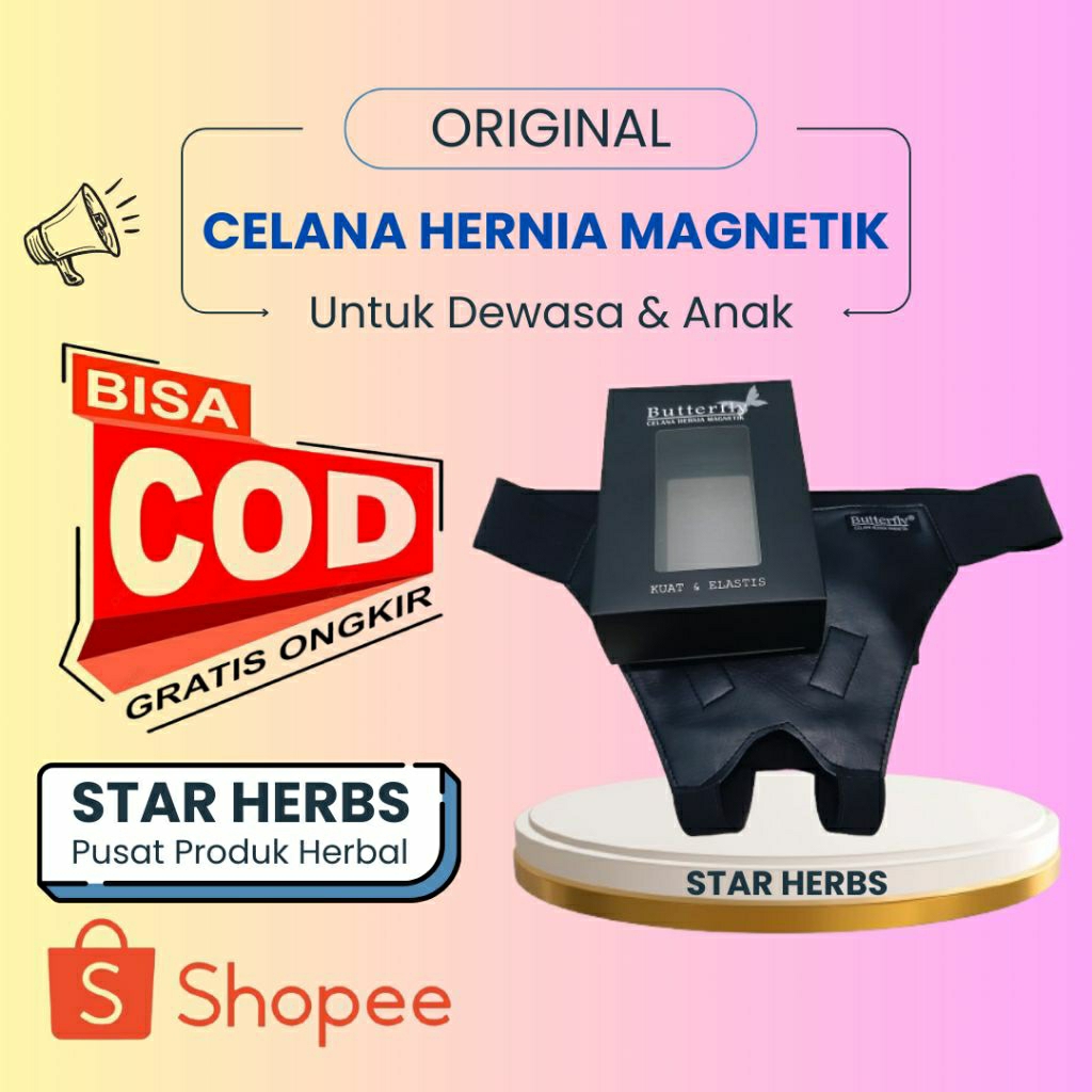 Ukuran Dewasa & Anak Celana Hernia Magnetik Asli Original Butterfly Alat Terapi Hernia Tedun Turun B