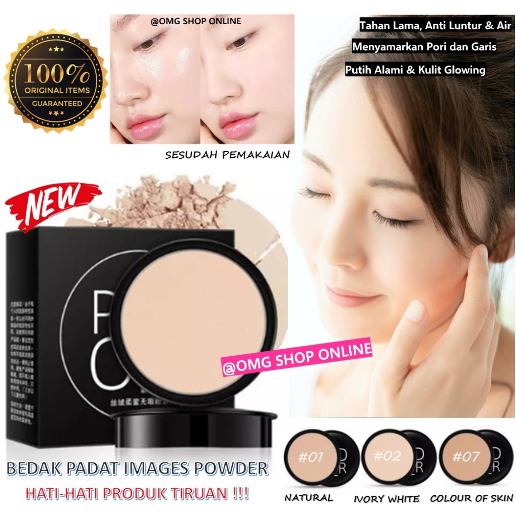 Bedak Glowing Tahan Lama Anti Air Professional Compact Powder / Bedak Images Powder Beauty 10 gr - B