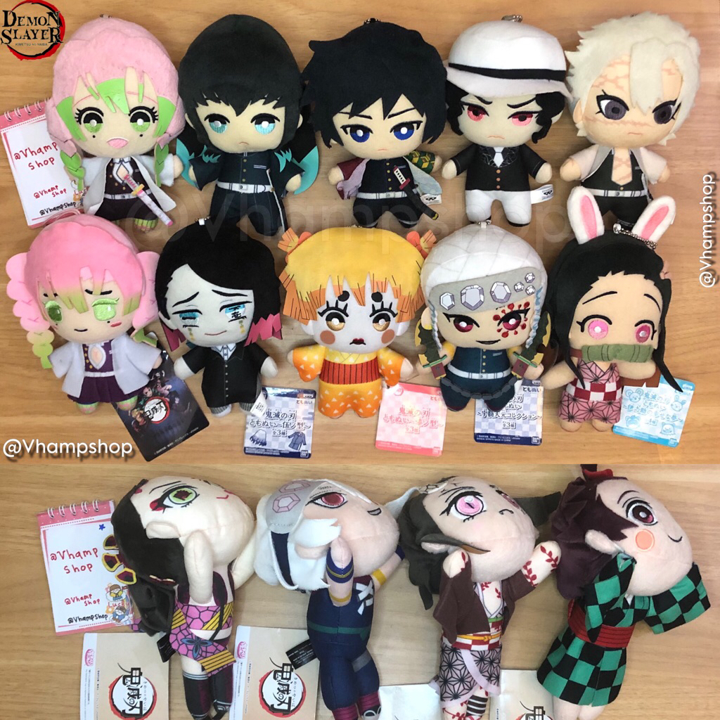 Demon Slayer : Kimetsu No Yaiba Plush Tomonui & Nesoberi  Daki, Giyuu, Mui, Muzan, Sanemi, Mitsuri, 