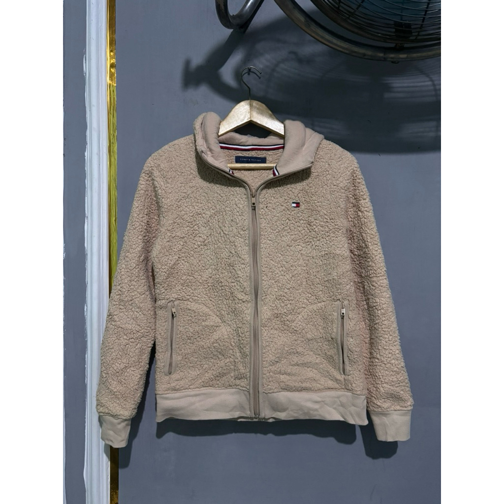 Hoodie zipper women Sherpa fleece Tommy Hilfiger