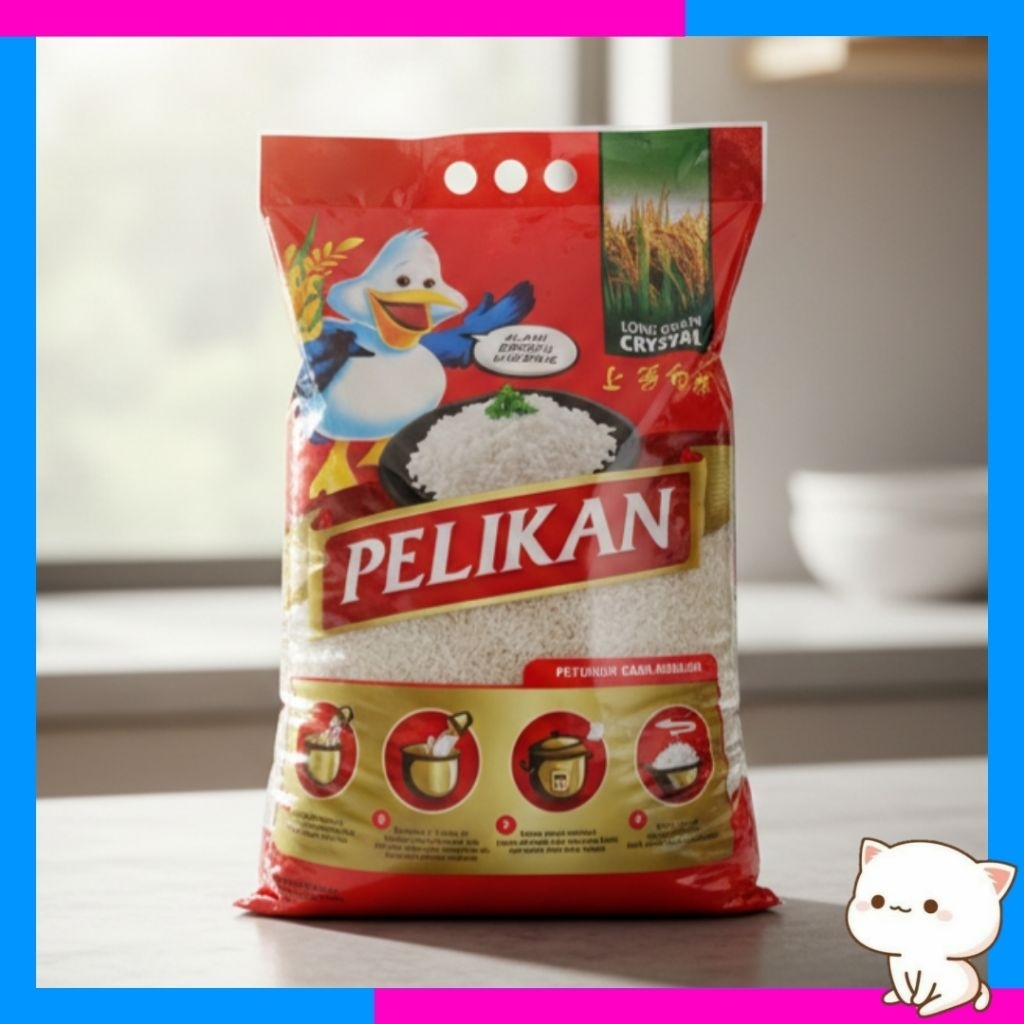 Beras Premium Pelikan 10kg khusus instan