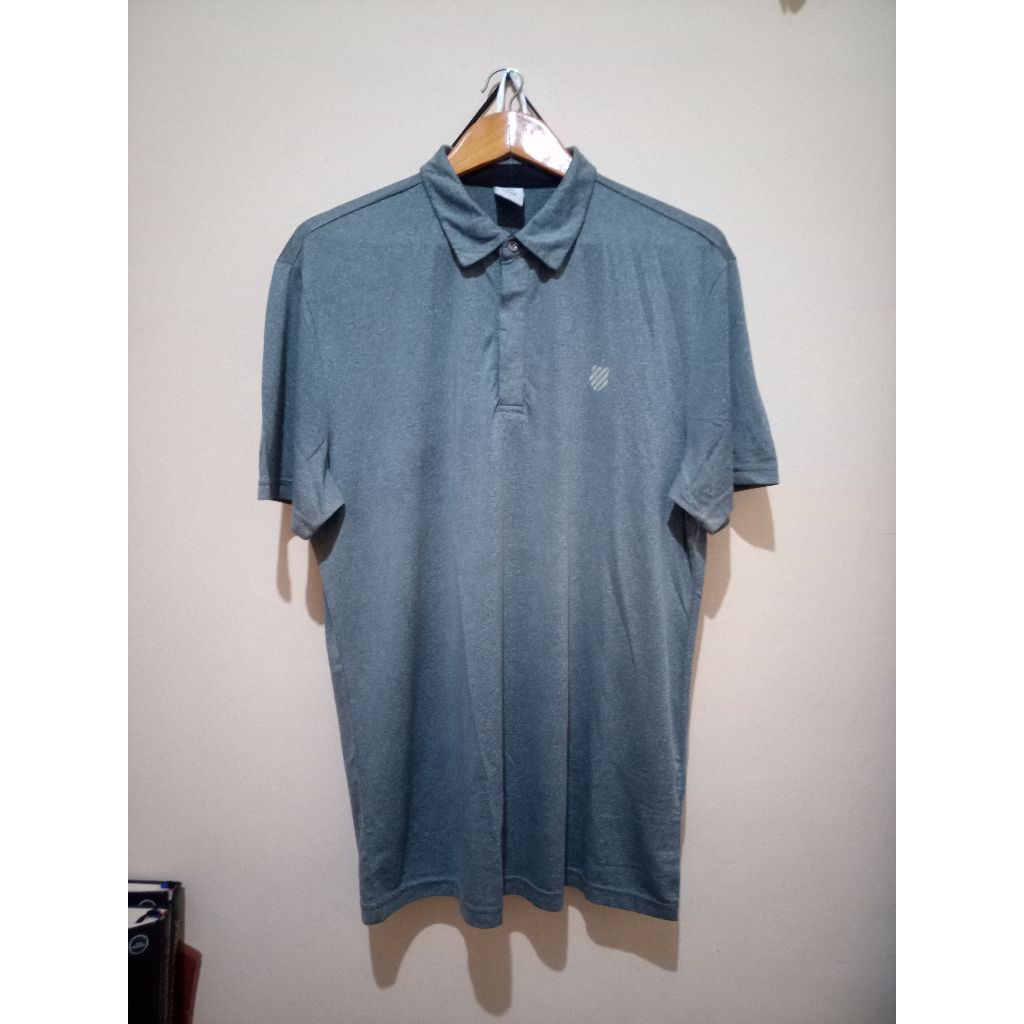 Kaos Kerah Olahraga K-Swiss Polo Shirt Abu Misty Size XL
