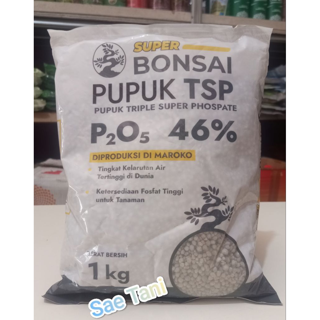 Pupuk TSP 46 Super Bonsai 1 Kg , phospate 46% Kemasan pabrik