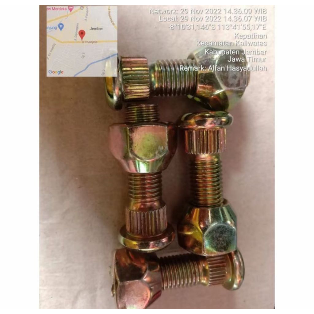 Baut Roda / Hub Bolt L300 Bensin/Diesel / Kuda/ Colt T120 Tahun 78, Kualitas Bagus, Barang Import ( 